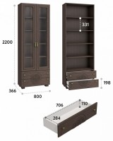 Монблан Витрина МБ-27К (орех)